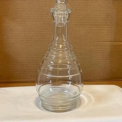 1930 new century Hazel Atlas, clear glass decanter with stopper
