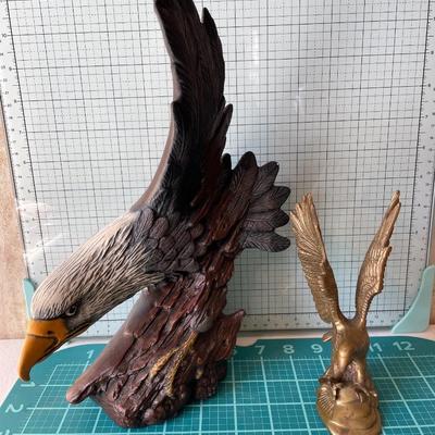 Hosley Solid brass Eagle & ceramic eagle