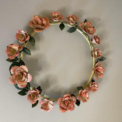 Metal Floral Mirror, Wall Art, and Frame