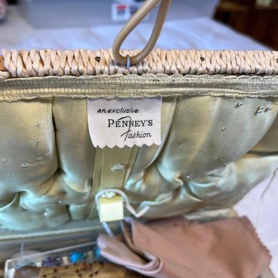 Vintage sewing basket full