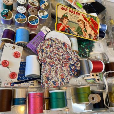 Box of sewing notions