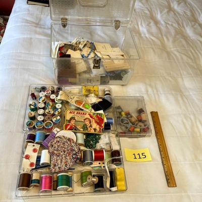 Box of sewing notions