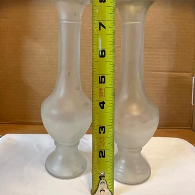 Vintage frosted vases