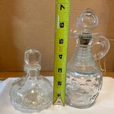 Vintage Clear Glass Decanters w/stoppers
