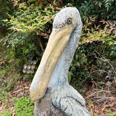 32â€ Cement Pelican Statue