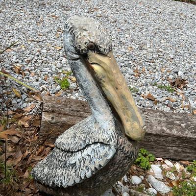 32â€ Cement Pelican Statue