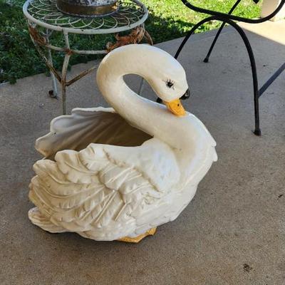 Large Glass Swan Plant Pot