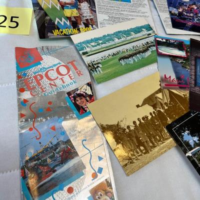 Lot of travel brochures