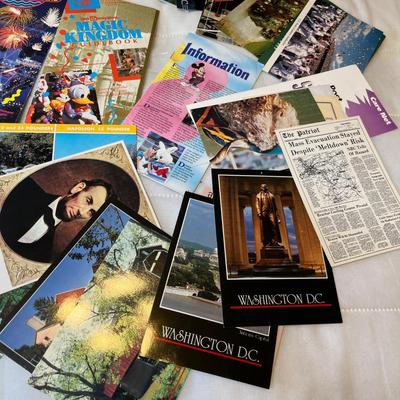 Lot of travel brochures