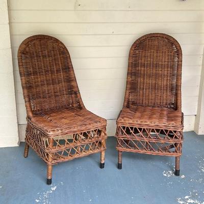 Pair (2) Rattan Chairs