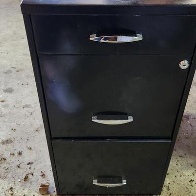 Black File Cabinet Two File Drawers And Small Drawer