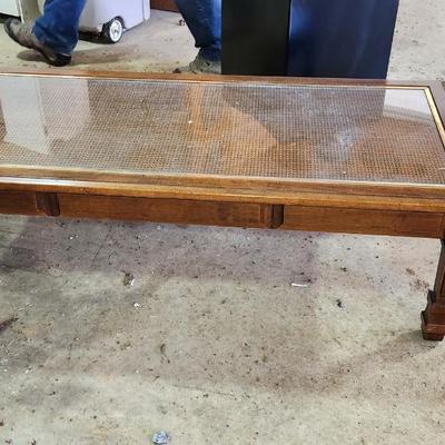 Wooden Coffee Table With Glass Top 52