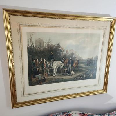 The Shooting Party Ranton Abbey Francis Grant A.R.A. Engraved by W.H. Simmons