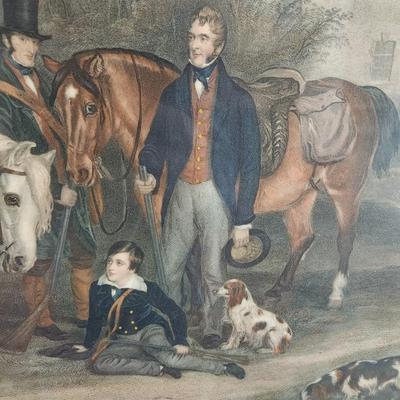 The Shooting Party Ranton Abbey Francis Grant A.R.A. Engraved by W.H. Simmons