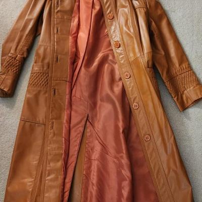 Beautiful Suburban Heritage Leather Trench Coat Size Small