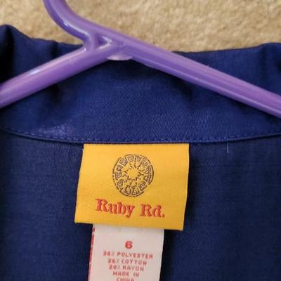 Rare Vintage Ruby Rd Cobalt Blue Women's Utility Jacket Size 6