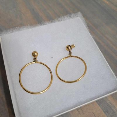 Costume Jewelry - Gold Loop Earrings