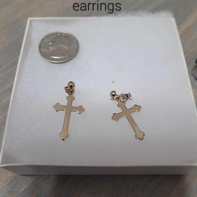 Costume Jewelry - Cross Earrings