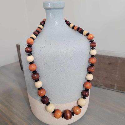 Costume Jewelry -Wood Bead Necklace