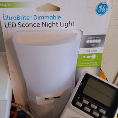 2 HANDSET CORDLESS PHONE, DIGITAL OUTLET TIMERS AND MORE