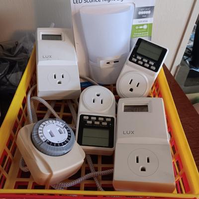 2 HANDSET CORDLESS PHONE, DIGITAL OUTLET TIMERS AND MORE