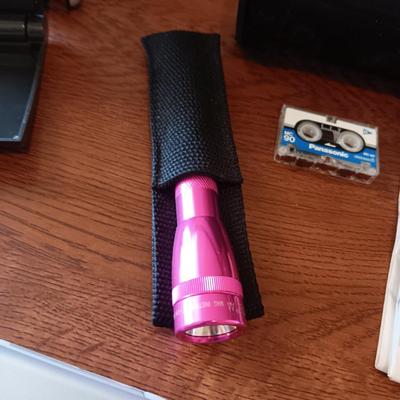 MAGLITE, TRAVEL ALARM CLOCK, TRANSLATOR, MICROCASSETTE RECORDER AND HEADLAMP