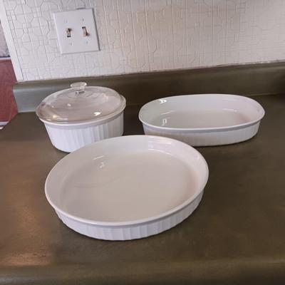 3 CORNING WARE BAKING DISHES
