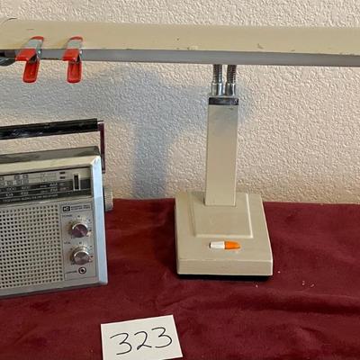 Vintage Radio and Desk Light