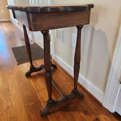 Antique Solid Wood Side Occasional Table