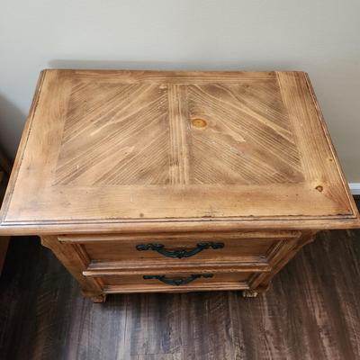 2 drawer Side Table Night Stand Bedroom