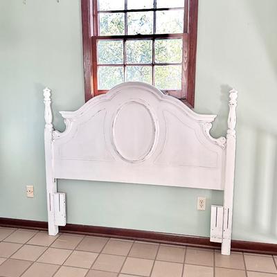 Beautiful Queen / Full Painted Distressed Headboard