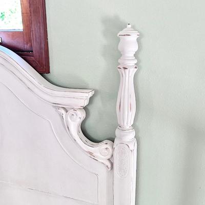 Beautiful Queen / Full Painted Distressed Headboard