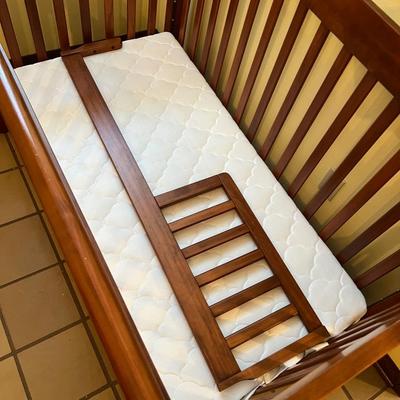 Solid Wood Convertible Baby Crib With NEWTON BABY Mattress