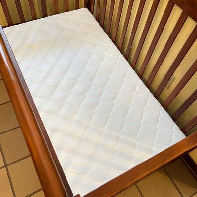 Solid Wood Convertible Baby Crib With NEWTON BABY Mattress