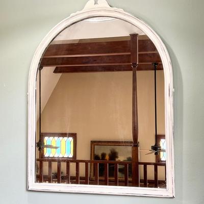 Solid Wood Shabby Wall Hanging Mirror