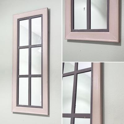Pair (2) Hanging Wall Mirrored Windows