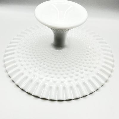 FENTON ~ Hobnail Milk Glass Pedestal Cake Plate