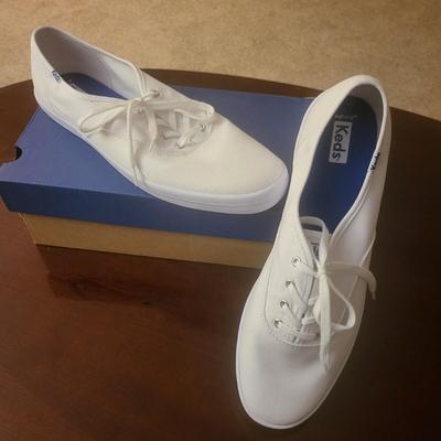 NIB White Canvas Keds Women's Shoes Size 12
