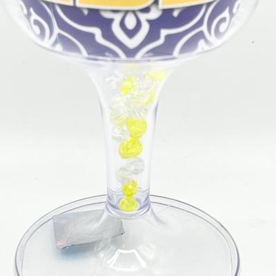 LSU TIGERS ~ Acrylic Wine Glasses ~ Set Of Four (4)