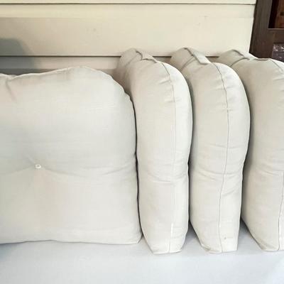 Set Of Four (4) Linen Color Chair Cushions