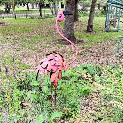 5FT Metal Flamingo Garden Statue