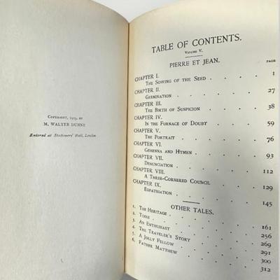 Pierre Et Jean Other Stories Guy De Maupassant 1903 Hard Cover