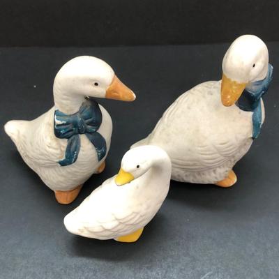 LOT 10U: Duck Duck Goose! Mallard Pencil Sharpeners, Porcelain Geese, Goose Napkin Holder & More
