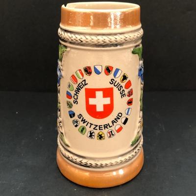 LOT 11U: Vintage German Gerz Beer Steins - Fox Hunt, Stuttgart, Switzerland & Bad Worishofen