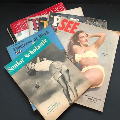 LOT 70U: Vintage Magazines - 1949 See, 1940s Pic, Tobaccoland USA & More
