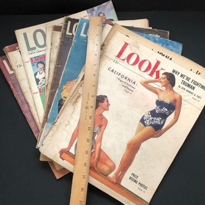LOT 71U: Vintage 1940s Post-War Era Look Magazines