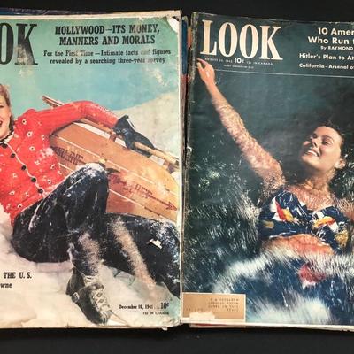 LOT 72U: Vintage 1940s WWII-Era Look Magazines