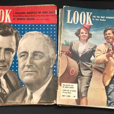 LOT 73U: Vintage Early 1940s Look Magazines