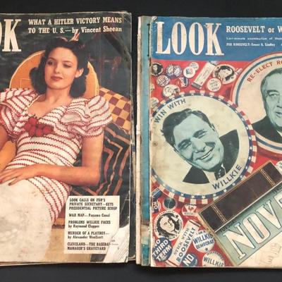 LOT 73U: Vintage Early 1940s Look Magazines