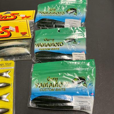 LOT 111B: Artificial Plastic Fishing Baits - Yamamoto, Fin-S, Lake Fork Magic Shad